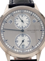 M40782: Patek 18k White Gold Annual Calendar Regulator, Ref. 5235G, Box and 2015 Papers