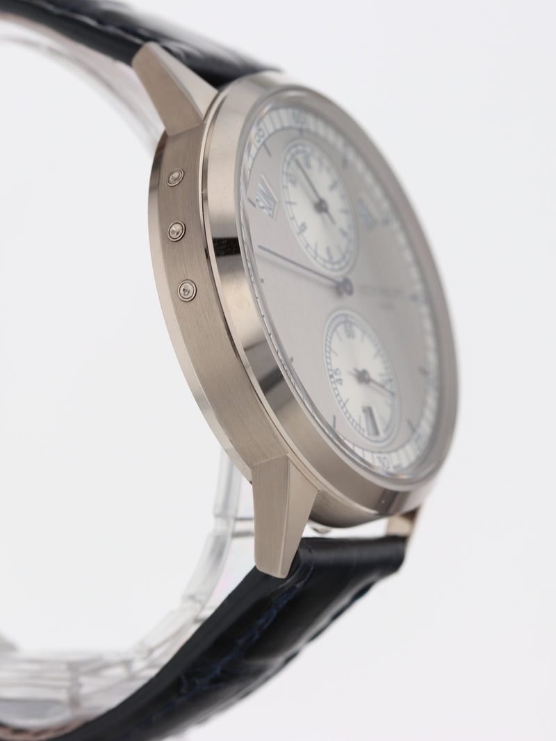 M40782: Patek 18k White Gold Annual Calendar Regulator, Ref. 5235G, Box and 2015 Papers