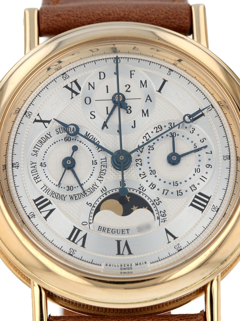 M41034: Breguet 18k Classique Perpetual Calendar Chronograph, Ref. 3617, Box and Papers