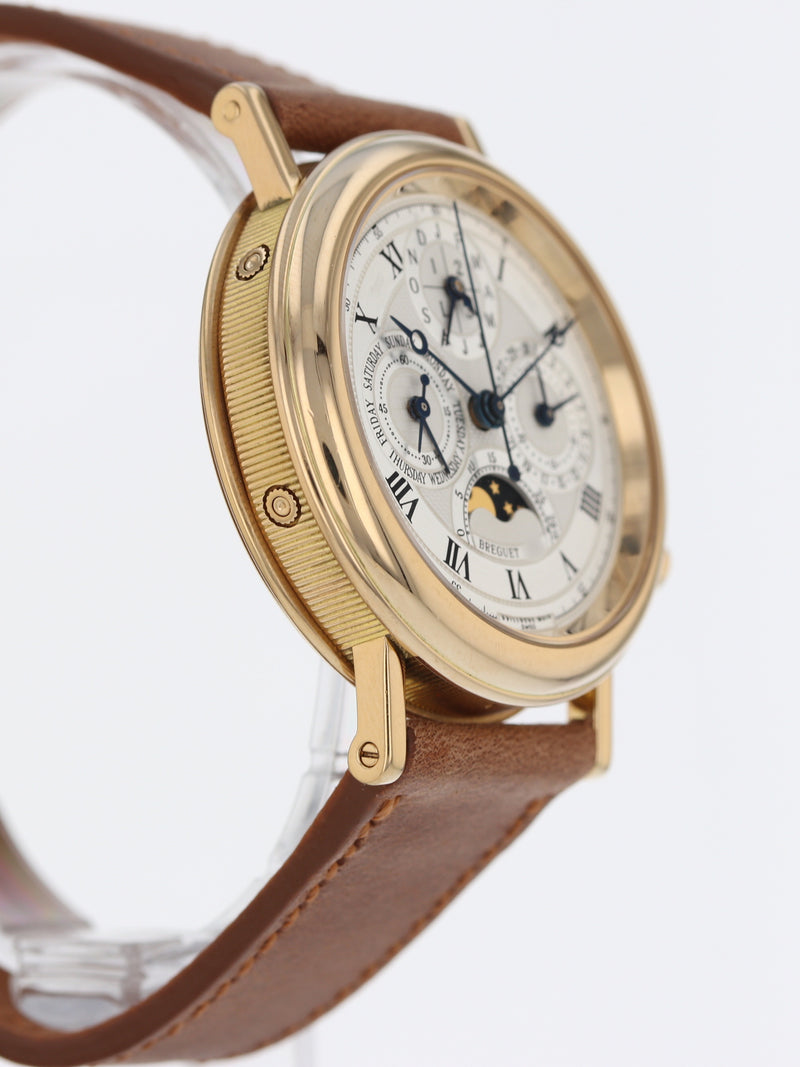 M41034: Breguet 18k Classique Perpetual Calendar Chronograph, Ref. 3617, Box and Papers