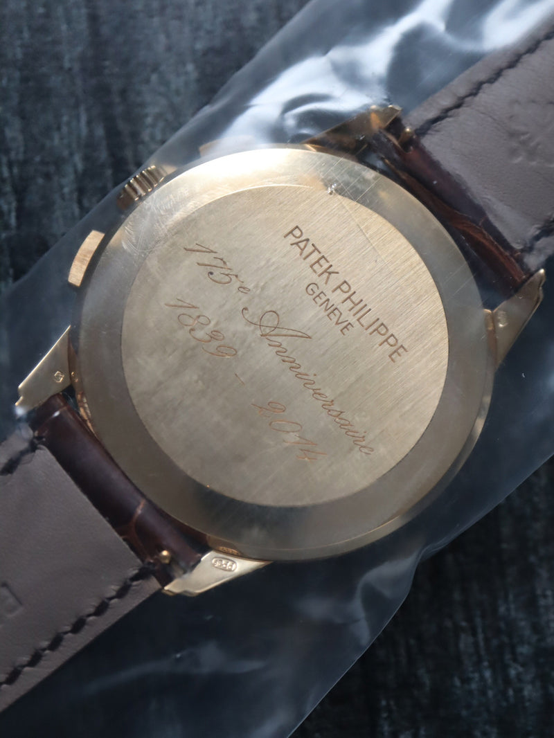 M41116: Patek Philippe 18k yellow gold 175th Anniversary Chronograph, 5975J-001, Full Set 2015 SEALED