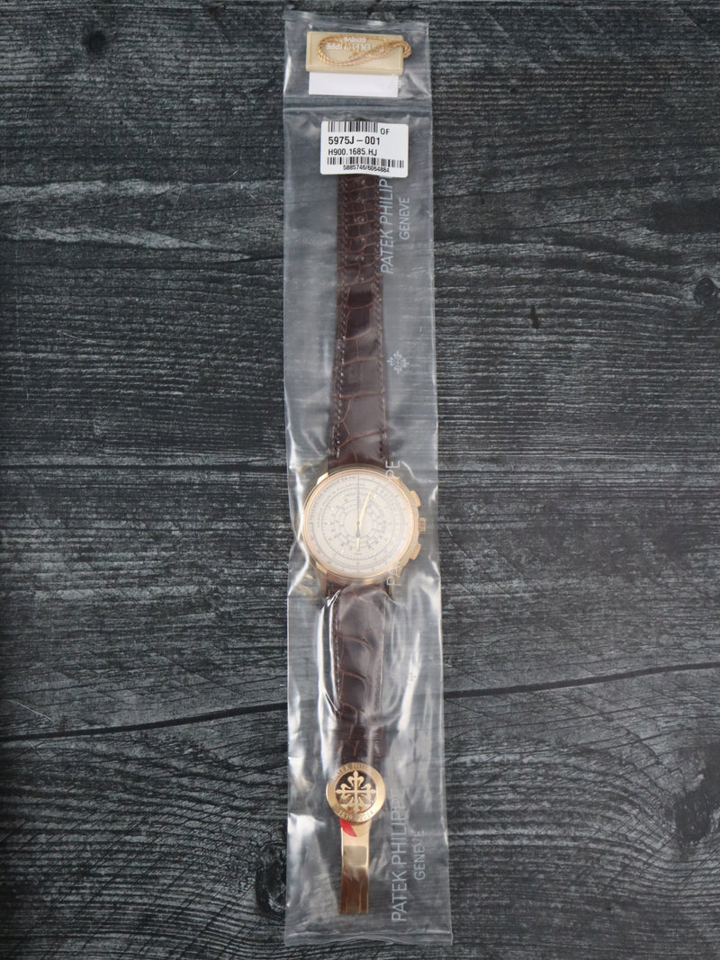 M41116: Patek Philippe 18k yellow gold 175th Anniversary Chronograph, 5975J-001, Full Set 2015 SEALED