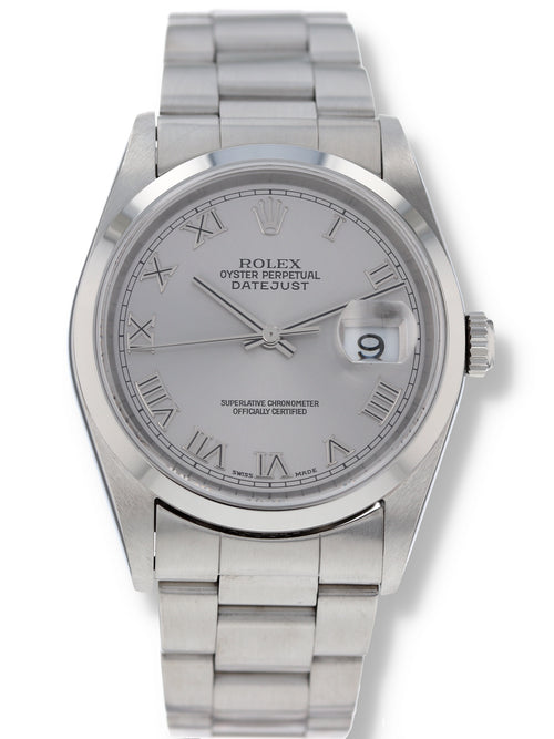 M41120: Rolex Datejust 36, Ref. 16200, Box and Papers 2002