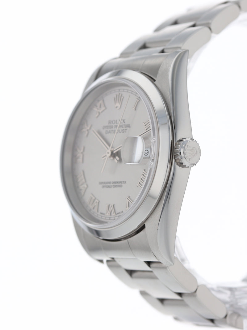 M41120: Rolex Datejust 36, Ref. 16200, Box and Papers 2002