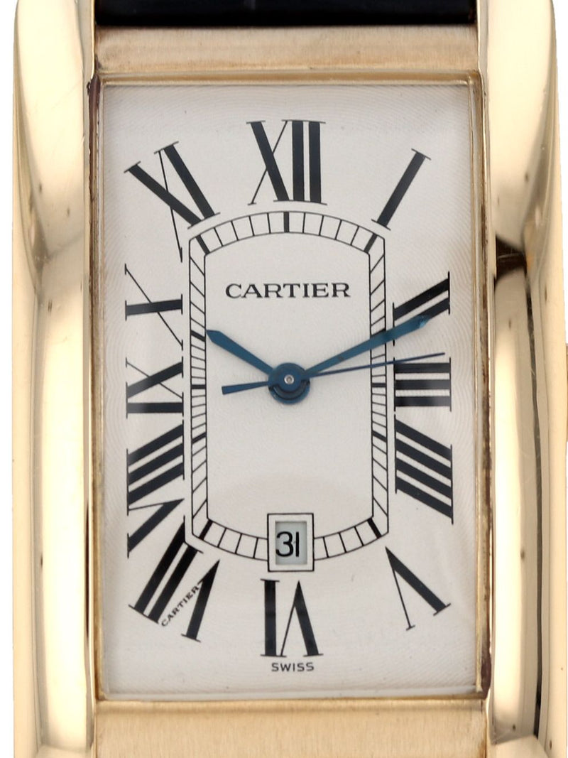 41094: Cartier 18k Tank Americaine Large, Ref. W2603156, Cartier Pouch