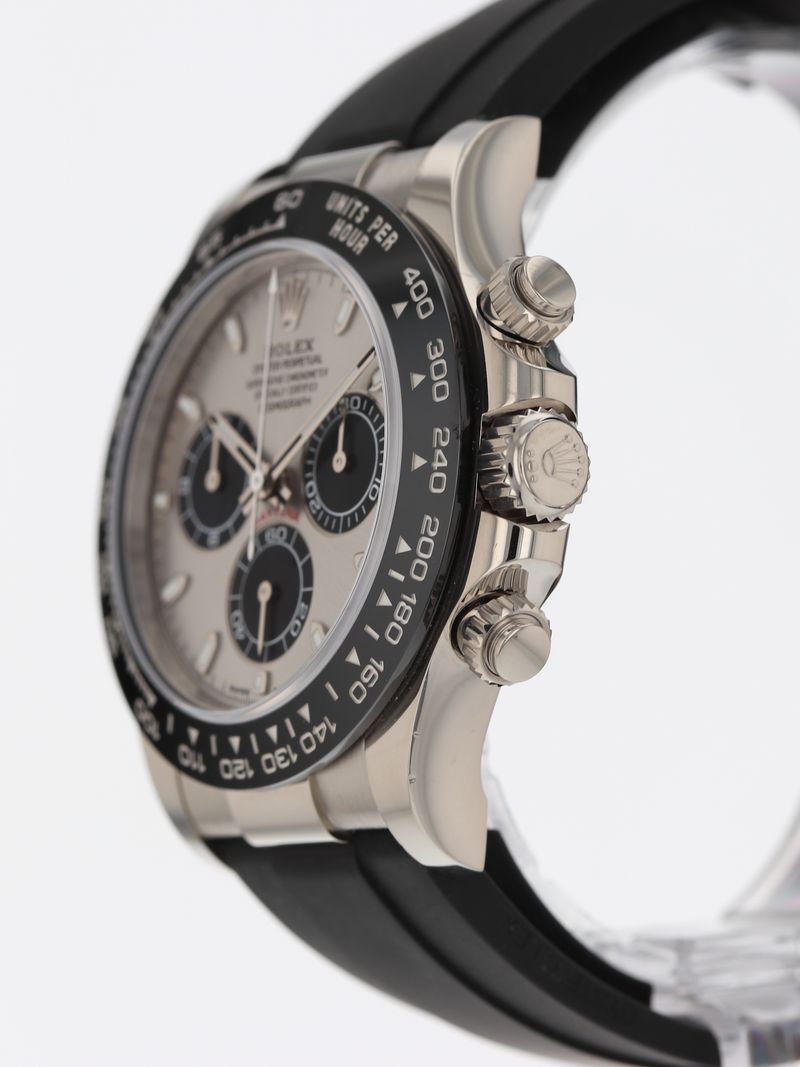 40882: Rolex 18k White Gold Daytona, "Ghost" Ref. 116519LN, Box and 2022 Card