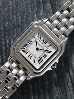 J41080: Cartier Stainless Steel Medium Panther, WSPN0007, Box and Card