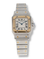 40908: Cartier Ladies Small Santos Galbee, Quartz, Ref. W20012C4, Cartier Papers
