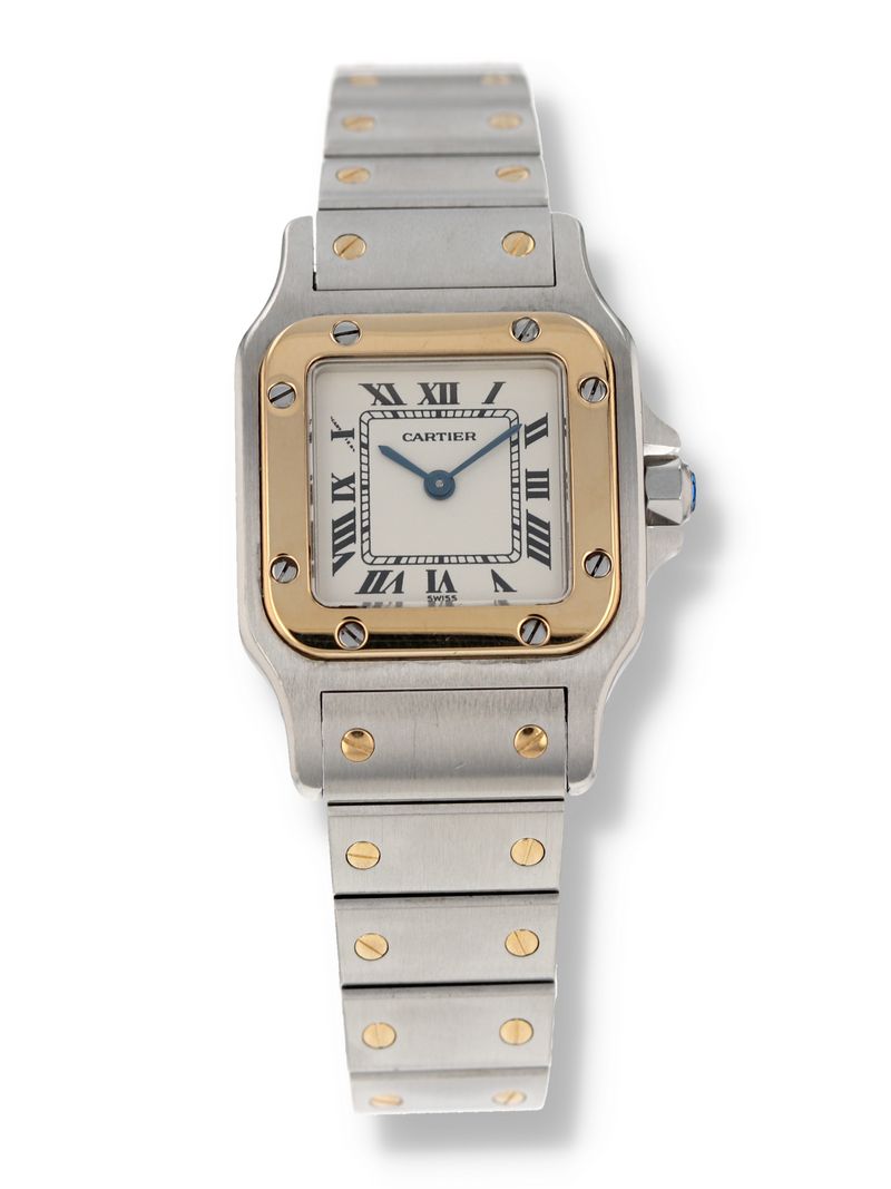 40908: Cartier Ladies Small Santos Galbee, Quartz, Ref. W20012C4, Cartier Papers