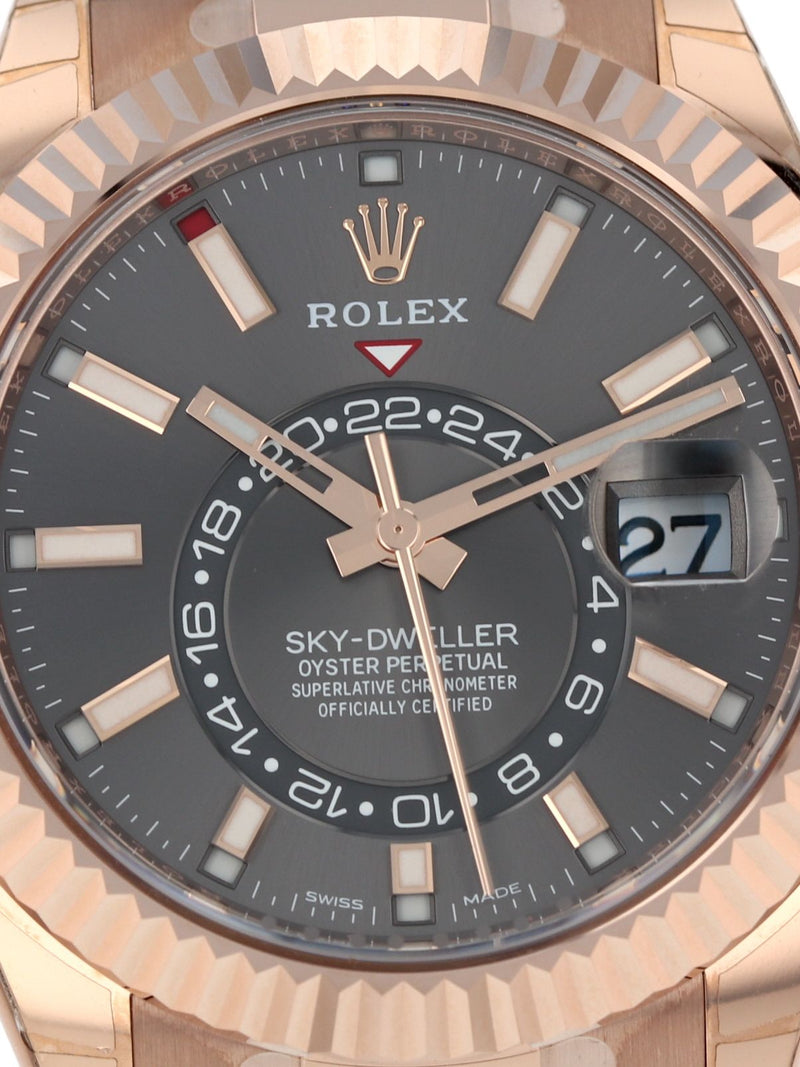 M41219: Rolex 18k Rose Gold Sky-Dweller, Ref 326235, 2021 Full Set, New Old Stock