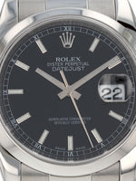 J41036: Rolex Datejust 36, Ref. 116200, 2010 Full Set + 2015 Rolex Service Card