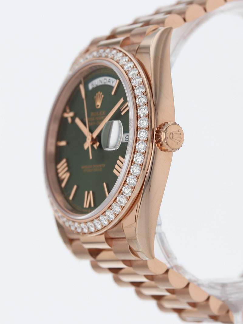 M41220: Rolex 18k Rose Gold Day-Date 40, Ref. 228345RBR, 2022 Full Set