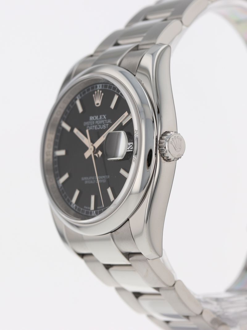 J41036: Rolex Datejust 36, Ref. 116200, 2010 Full Set + 2015 Rolex Service Card
