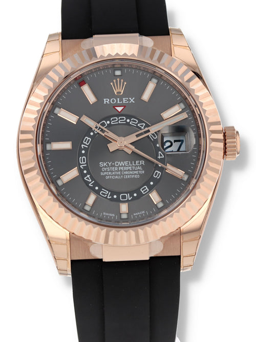 M41219: Rolex 18k Rose Gold Sky-Dweller, Ref 326235, 2021 Full Set, New Old Stock