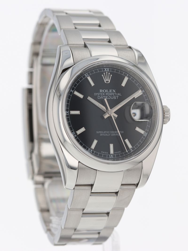 J41036: Rolex Datejust 36, Ref. 116200, 2010 Full Set + 2015 Rolex Service Card