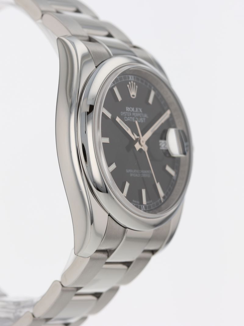 J41036: Rolex Datejust 36, Ref. 116200, 2010 Full Set + 2015 Rolex Service Card