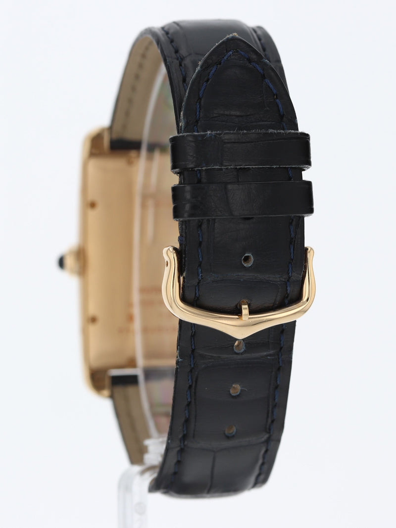 41094: Cartier 18k Tank Americaine Large, Ref. W2603156, Cartier Pouch