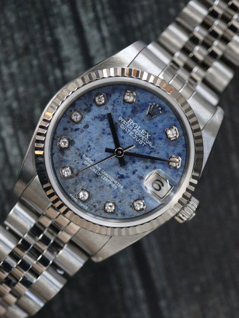 M40398: Rolex Ladies Mid-Size Datejust 31, Ref. 78274 Sodalite Diamond Dial, Circa 1999