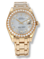 M40786: Rolex 18k Yellow Gold Datejust Pearlmaster 34, Ref. 81298, 2018 Full Set