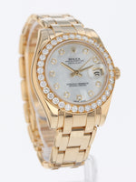 M40786: Rolex 18k Yellow Gold Datejust Pearlmaster 34, Ref. 81298, 2018 Full Set