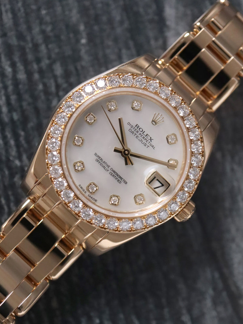 M40786: Rolex 18k Yellow Gold Datejust Pearlmaster 34, Ref. 81298, 2018 Full Set