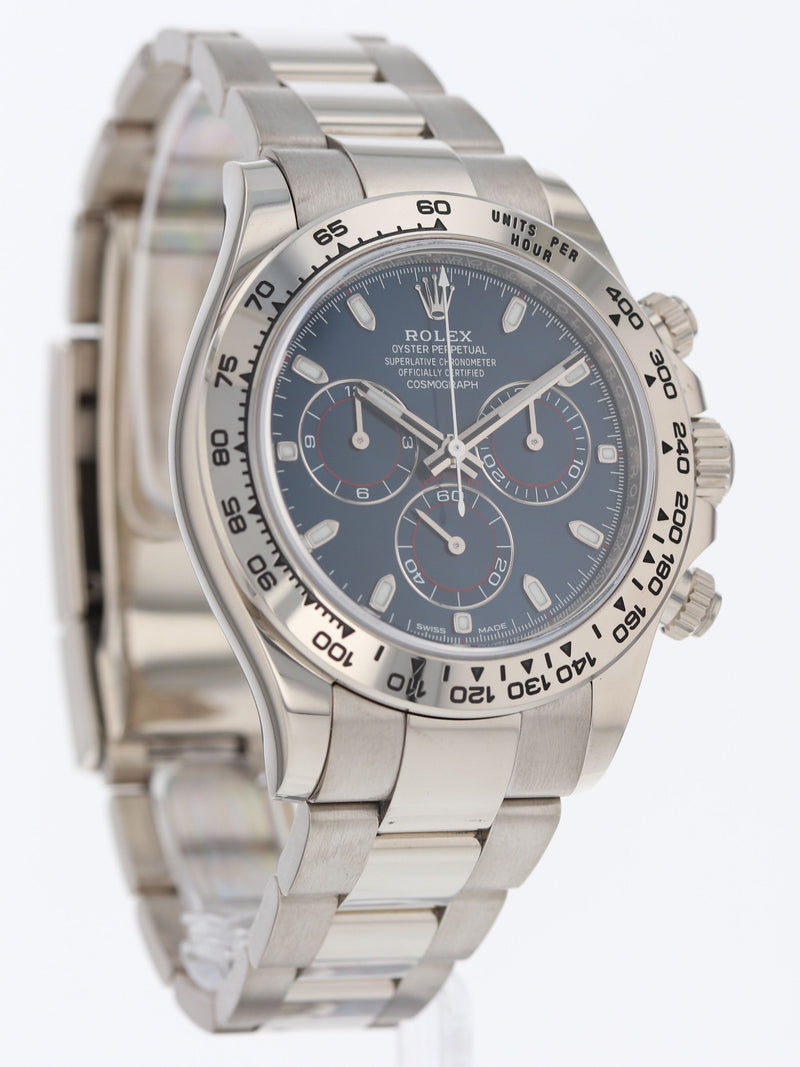 41155:Rolex 18k White Gold Daytona, Ref. 116509, Box and 2017 Card