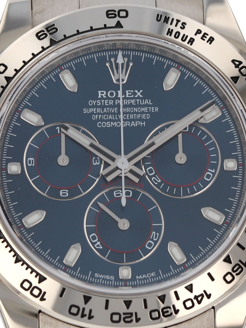 41155:Rolex 18k White Gold Daytona, Ref. 116509, Box and 2017 Card