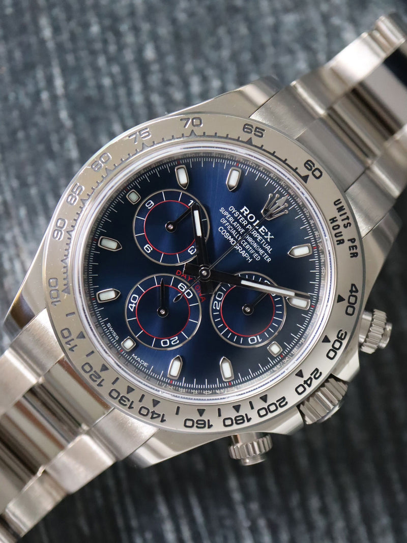 41155:Rolex 18k White Gold Daytona, Ref. 116509, Box and 2017 Card