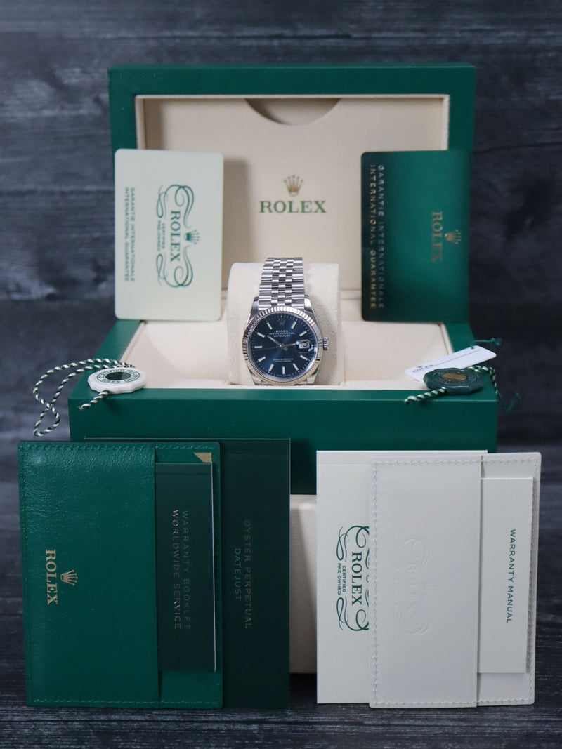 41050: Rolex Datejust 36, Ref. 126234, Full Set 2021 + 2025 CPO Card