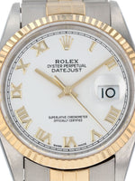 (Hold PD BOS) 41122: Rolex Datejust 36, Ref. 16233, Rolex Box and 1996 Papers. Rolex 2023 Service Card