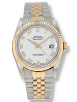 (Hold PD BOS) 41122: Rolex Datejust 36, Ref. 16233, Rolex Box and 1996 Papers. Rolex 2023 Service Card