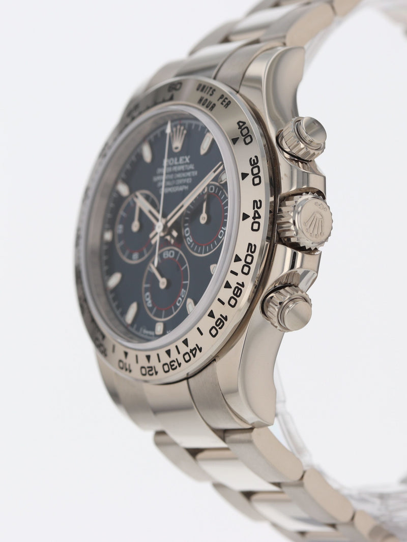 41155:Rolex 18k White Gold Daytona, Ref. 116509, Box and 2017 Card