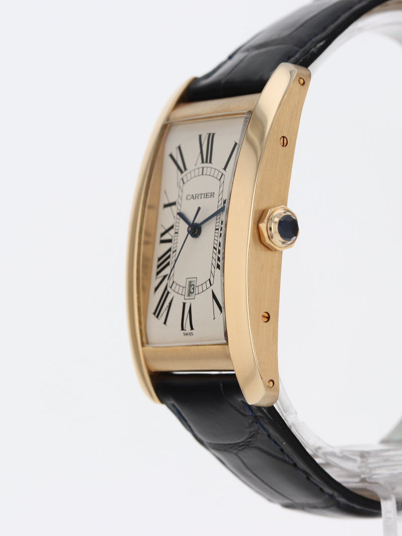 41094: Cartier 18k Tank Americaine Large, Ref. W2603156, Cartier Pouch