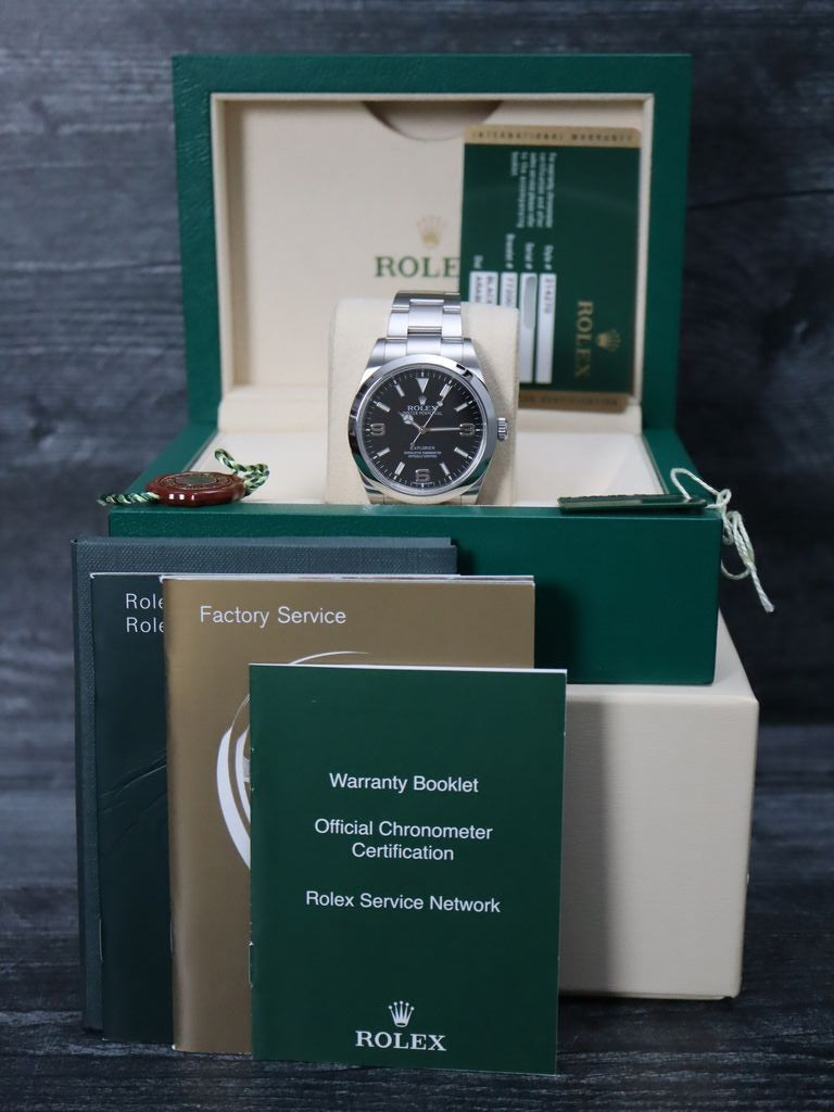 41109: Rolex Stainless Steel Explorer 39, Ref. 214270, 2012 Full Set