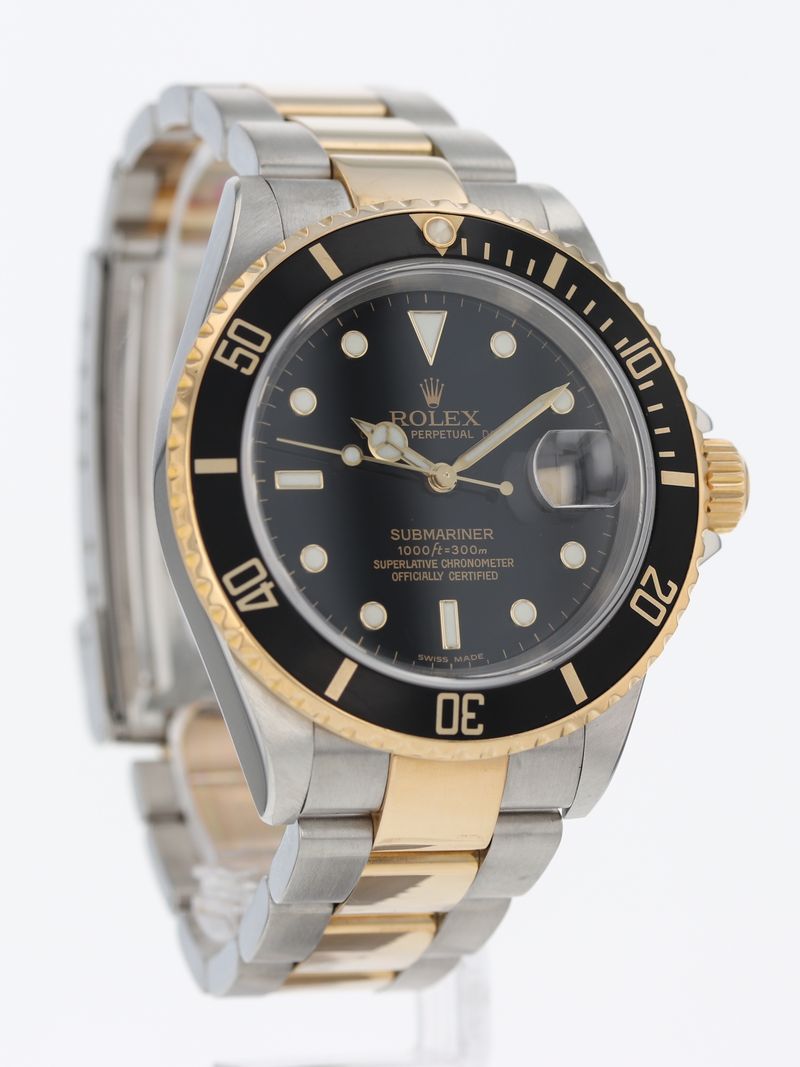 41038: Rolex Submariner, Ref. 16613, Circa 2004. Rolex Service Card 2020