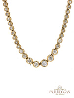 35079: 14k Diamond Necklace Length 18"