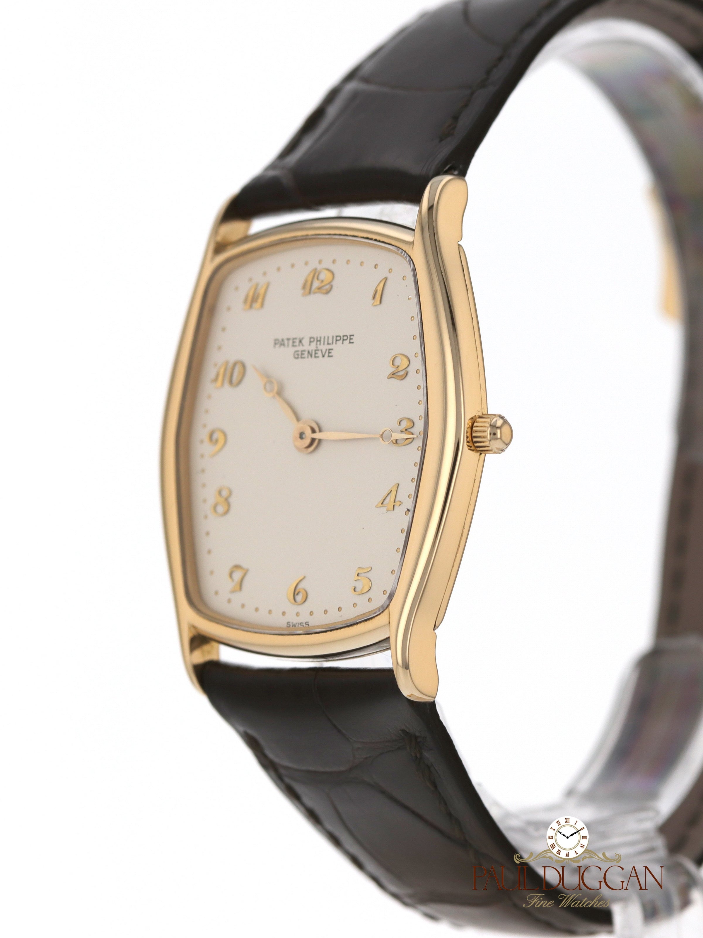 Gents Patek Philippe Gondolo Geneve Swiss 5024 18K Gold 750 18 Jewel Wrist  Watch