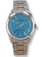 35113: Rolex Vintage 1987 Oyster Perpetual, Ref. 1002, Custom Tiffany Blue Dial