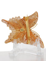 35215: Gold Filigree Butterfly Pin