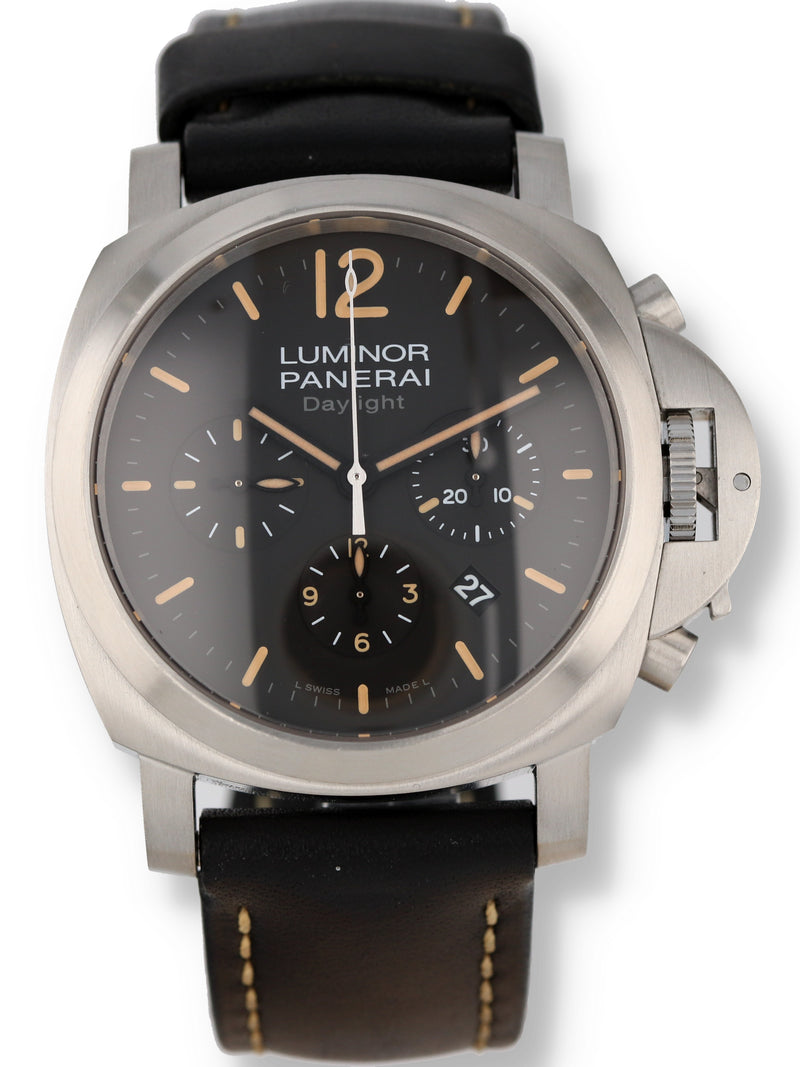 35483: Panerai stainless steel Luminor Daylight Chronograph, Ref. PAM00356