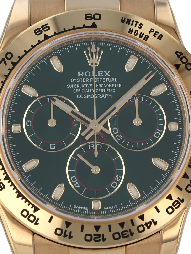 35635: Rolex 18k Yellow Gold Daytona, Ref. 116508, 2017 Full Set