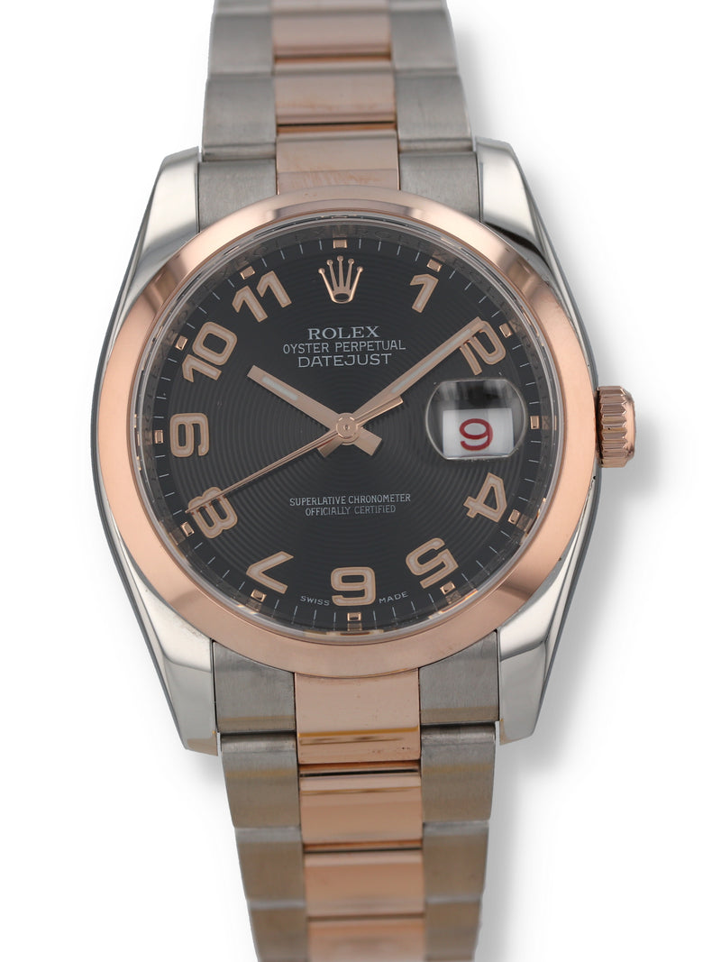 35665: Rolex Stainless Steel and Rose Gold Datejust, Ref. 116201, 2008 Full Set