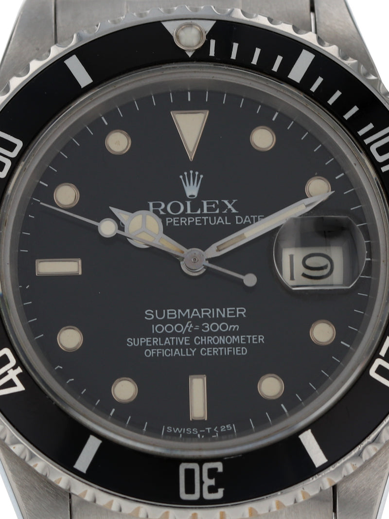 35673: Rolex Transitional Submariner, Ref. 16800, Circa 1985
