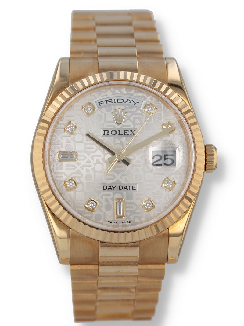 35684: Rolex 18k Day-Date, Ref. 118238, 2005 Full Set