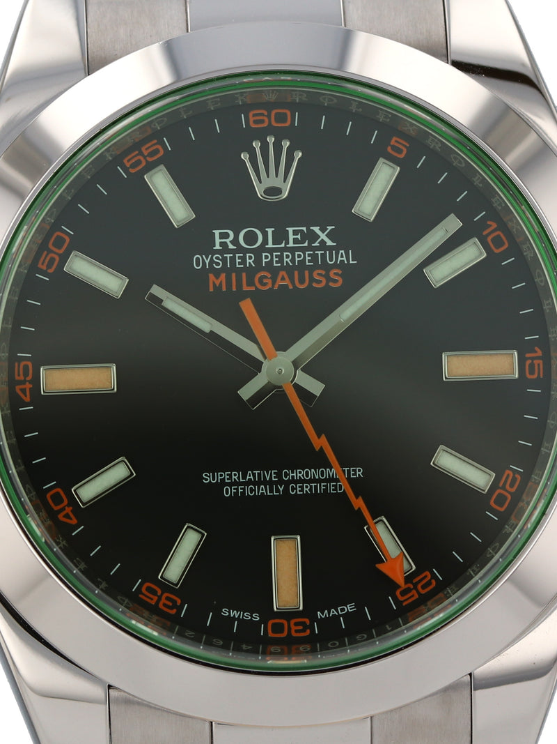 35750: Rolex Milgauss, Ref. 116400GV, 2014 Full Set