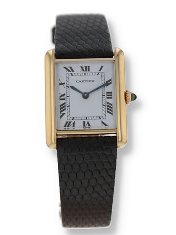 Cartier Tank Louis Yellow Gold with Bracelet Manual Wide Ladies