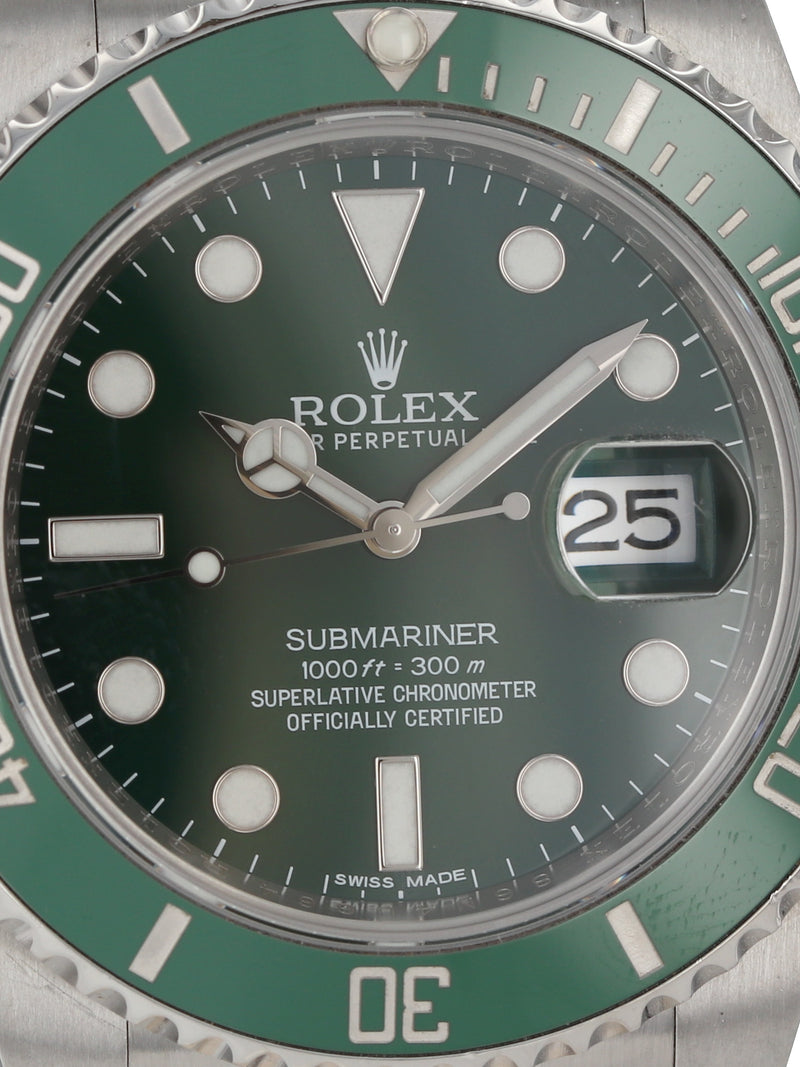 Rolex Oyster Perpetual Submariner Hulk Stainless Steel Watch – Van