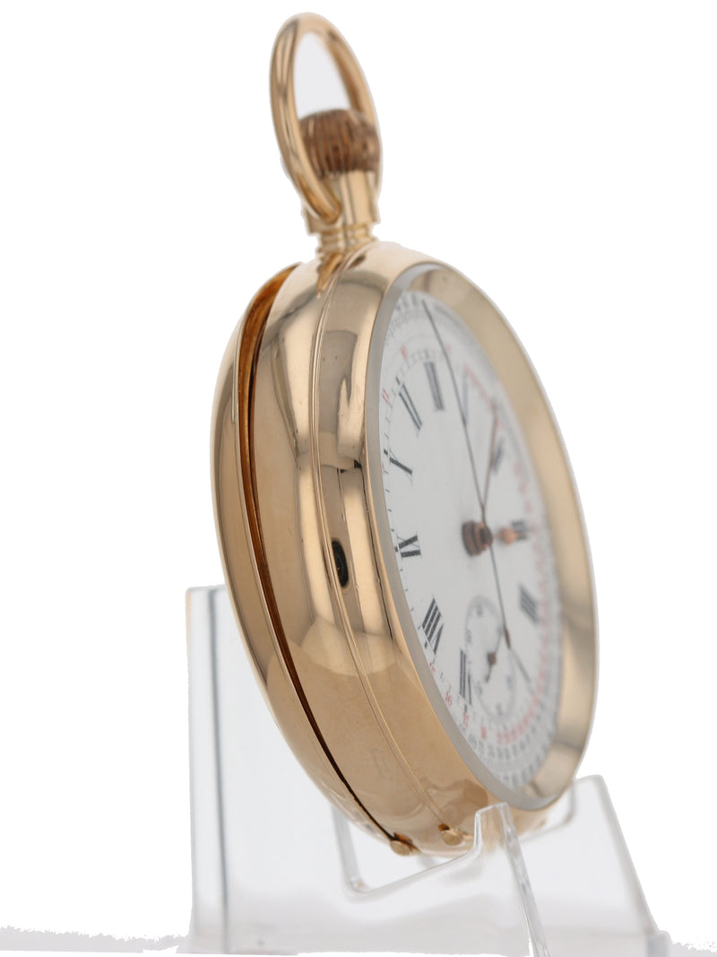 36004: Medical Open Face 18k Yellow Gold Pocketwatch