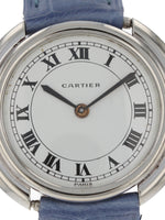 36042: Cartier 18k White Gold Ellipse Paris Vendome, Manual
