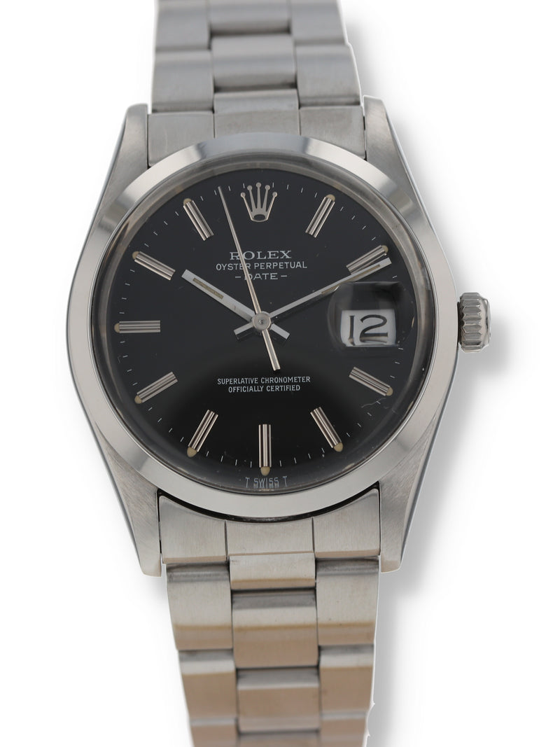 36079: Rolex Stainless Steel Vintage 1981 Date, Ref. 1500